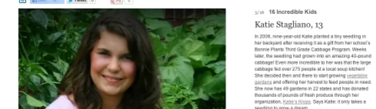 Katie’s Krops featured in MSN Causes