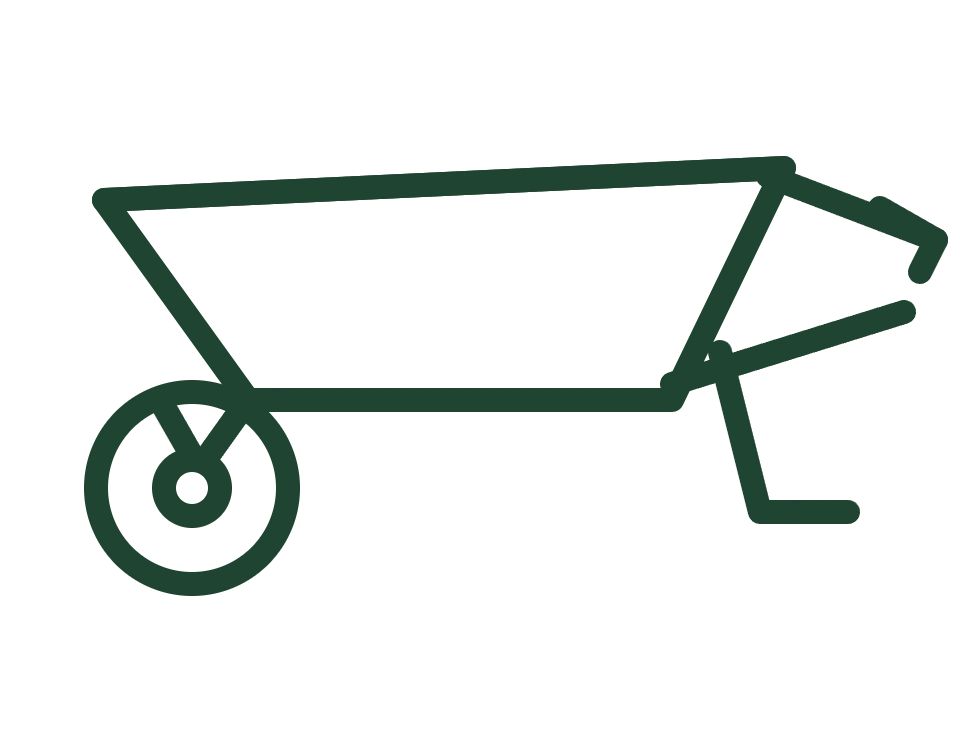 Heavy-duty commercial wheelbarrow